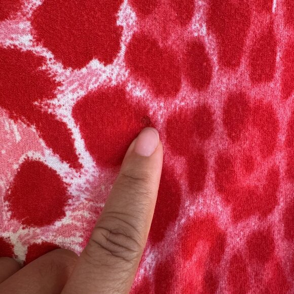 Blumarine Leopard Print Embellished Red Sleeveless Rib Hem Stretchy  Top Size 4 - Picture 5 of 9